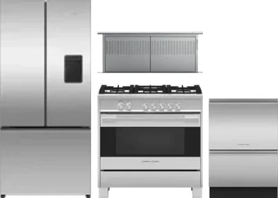 4 Piece Package Includes Refrigerator, Range, Hood And Dishwasher